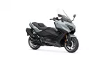 Yamaha sport-touring motorcycle in silver/black with a tall windshield, shown from the front-left side.