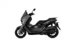 Side view of a black Yamaha NMAX scooter against a white background.