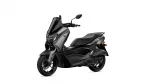 Yamaha NMAX sport scooter in dark gray and black, shown from a front-left angle.