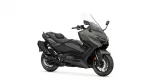 Gray and black Yamaha sport-touring motorcycle photographed from a front-side angle with a tall windscreen and dual disc brakes on the front wheel.