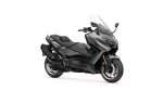 Gray Yamaha sport-touring motorcycle shown from a three-quarter front angle with tall windscreen and black bodywork
